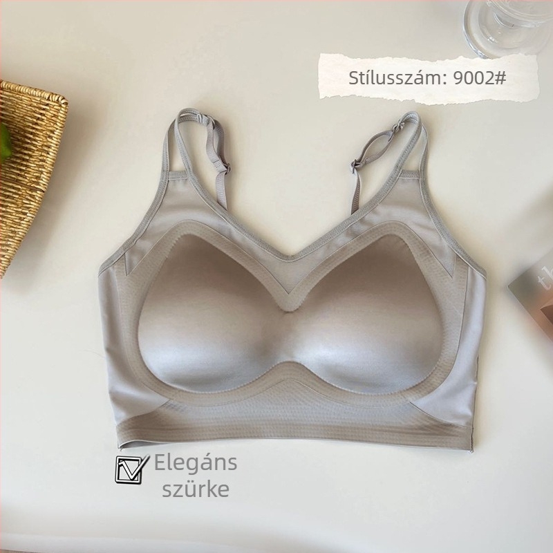 Nylon anyagú tub-top melltartó, varrás nélküli, vékony formázott kosár, push-up, lélegző, állítható vállpántok