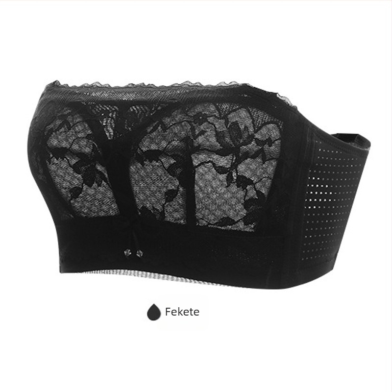 Pánt nélküli bandeau melltartó párnázott, teljes kosár, nejlon, ultra vékony formázott kosár, légáteresztő, csúszásmentes