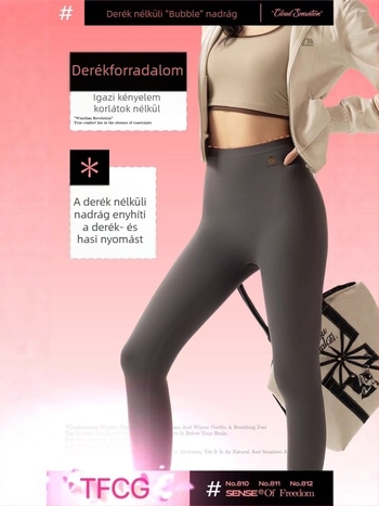 Őszi-téli varrat nélküli magas derékú ballonos szabású leggings, felhő-szerű fleece bélés, Barbie-stílusú jóga nadrág