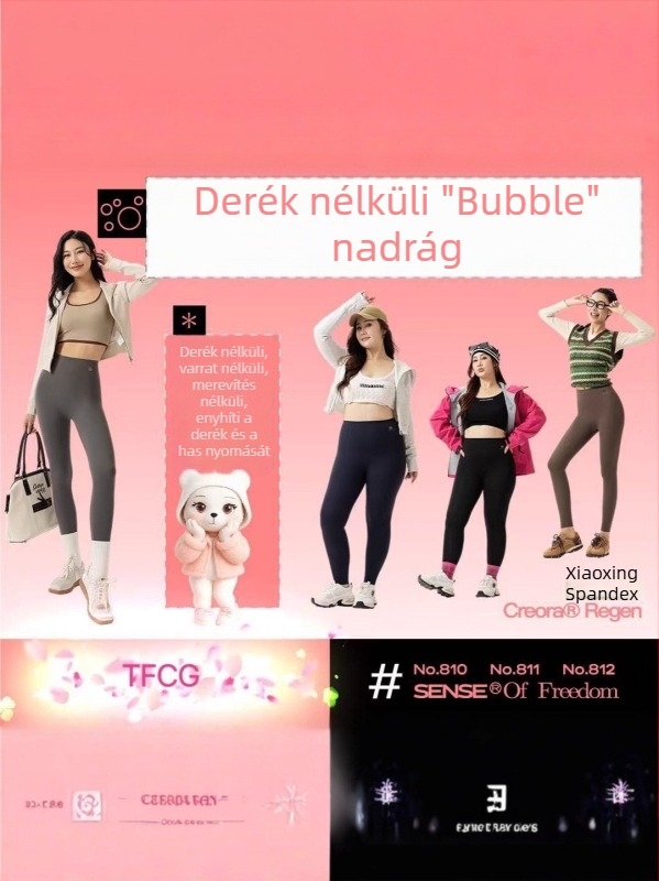 Őszi-téli varrat nélküli magas derékú ballonos szabású leggings, felhő-szerű fleece bélés, Barbie-stílusú jóga nadrág