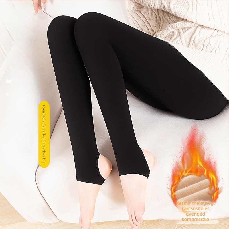Női kasmír bélelt meleg leggings jógaedzéshez, magas derék, őszi-téli viselet