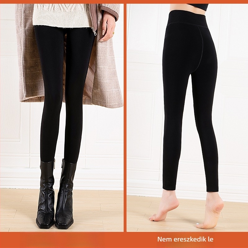 Női kasmír bélelt meleg leggings jógaedzéshez, magas derék, őszi-téli viselet