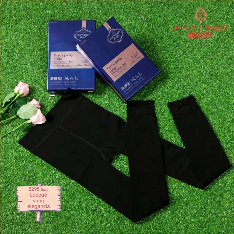Piaohua Yiren 8295 Női pamut leggings fleece béléssel, gusset-tel, 240 g, puha és finom