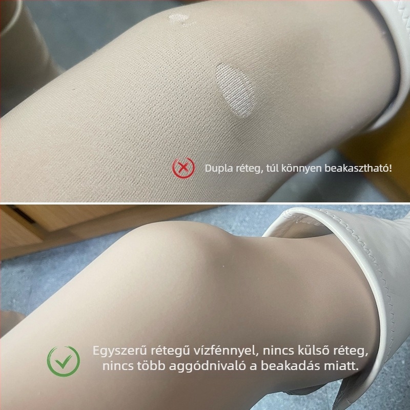 Női Sharkskin harisnya, vékony réteg, fényes, egyrészes, bőrszínű, vastagított