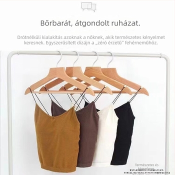 Sima hátú top csúszásmentes beépített melltartóbetétekkel, láthatatlan hátsó dizájnnal