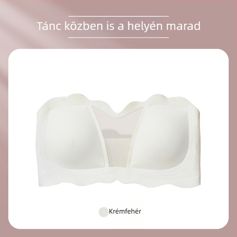 Nagy méretű pántnélküli melltartó, nyári vékony modell, csúszásmentes, formázó hatás, wrap-top