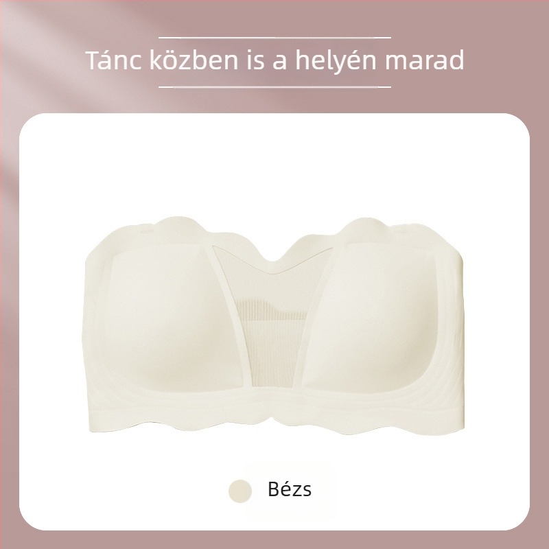 Nagy méretű pántnélküli melltartó, nyári vékony modell, csúszásmentes, formázó hatás, wrap-top