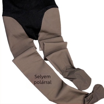 Flízes béléses magas derekú leggings, fenéket formáló hatás, áttetsző a bőrön át, ősz-tél