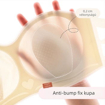 Nylonból készült váll nélküli melltartó, nyúlfülű kosarakkal, vékony formázott kosarak, levehető dupla vállpántok