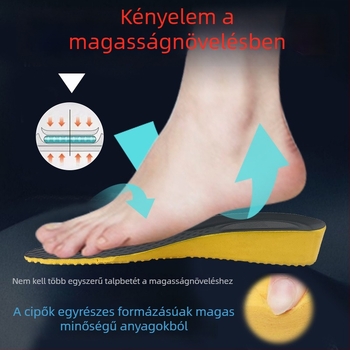 Férfi bőrcipő, légáteresztő perforációval, belső magasságnövelő talppal, kényelmes, üzleti-casual stílus