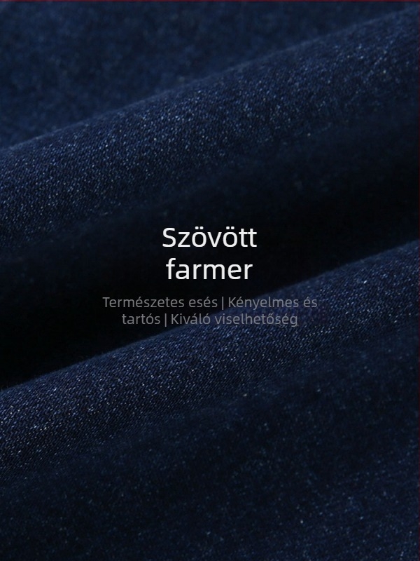 Női farmer A-vonalú szoknya (Márka: Slim Show; Szövetszövet fő összetétel: 70-80% pamut; Szoknya típusa: A-vonal; Hossz: középső; Elasztikusság: mikroelasztikus)