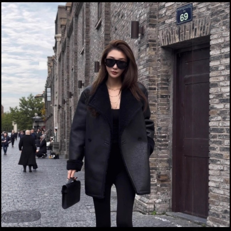 Kiki City Hunter Téli meleg shearling kabát 25W92
