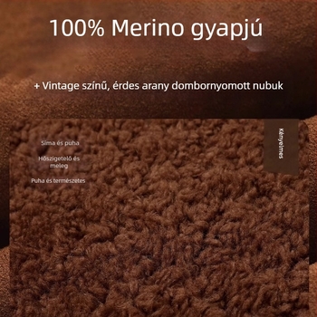 Női gyapjú- és velúr bunda, középhosszú, hosszú ujjú, tél 2025