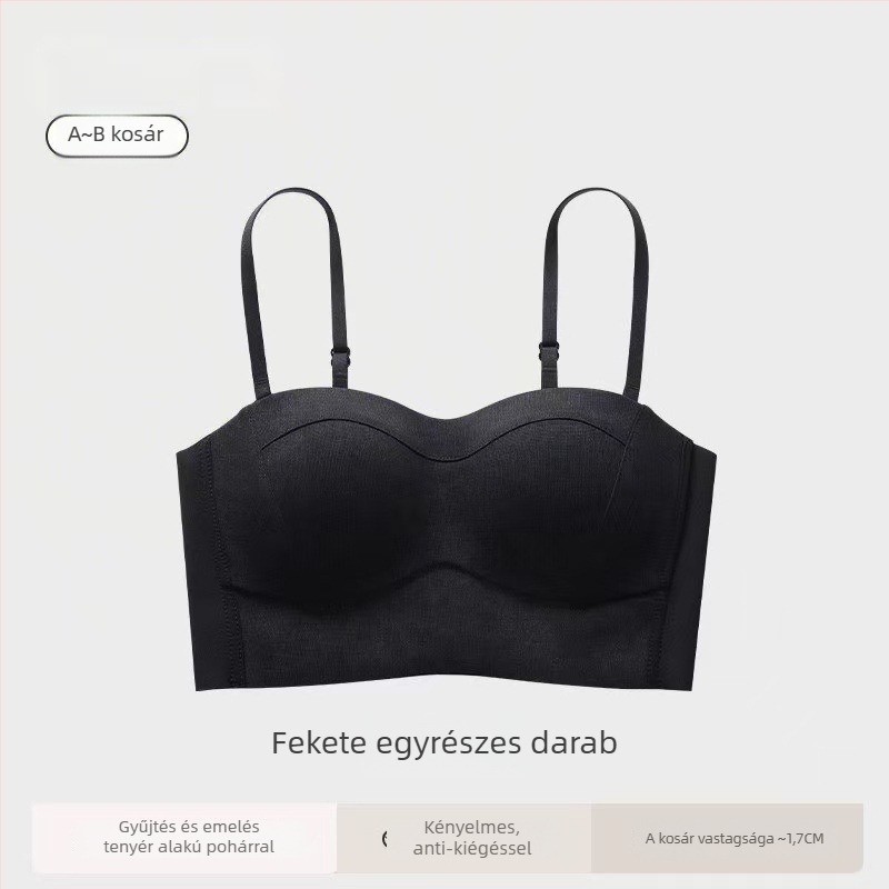 Varrat nélküli melltartó nőknek, oldalirányú formázás, 3/4 kosár, nylon anyag