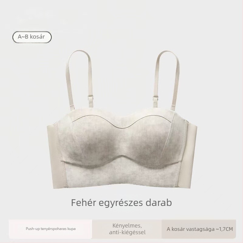 Varrat nélküli melltartó nőknek, oldalirányú formázás, 3/4 kosár, nylon anyag