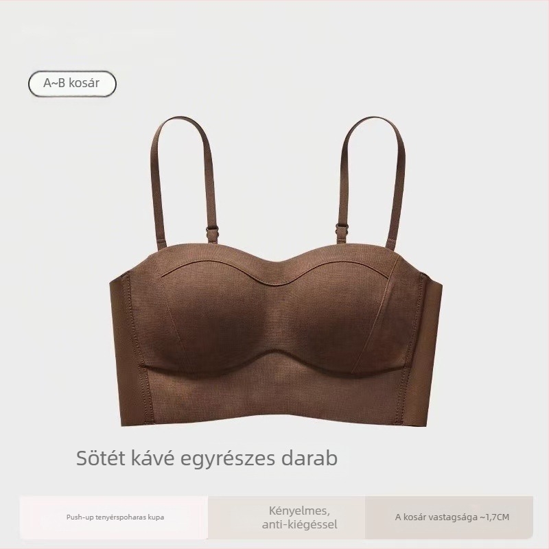 Varrat nélküli melltartó nőknek, oldalirányú formázás, 3/4 kosár, nylon anyag