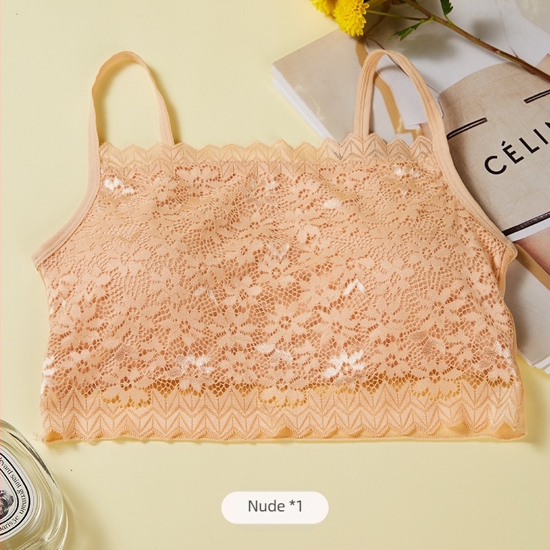 Vékony csipkés csőtop melltartó nylonból; anyag: csipke és nylon; kupa típus: vékony formájú kupa; teljes kupa; hossz: mellkasig; légáteresztő, szép hátsó; expozíció elleni védelem; szezon: 2024 téli