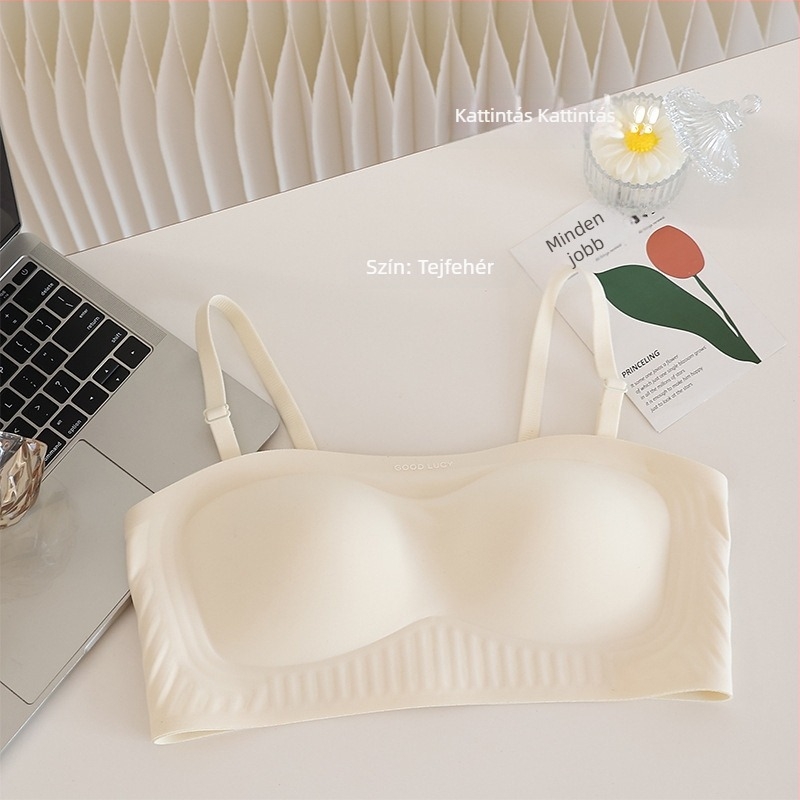 Bandeau melltartó Push-Up, vékony formázott kosarak, teljes kosár, levehető dupla vállpántok, hátoldali négy sor zár
