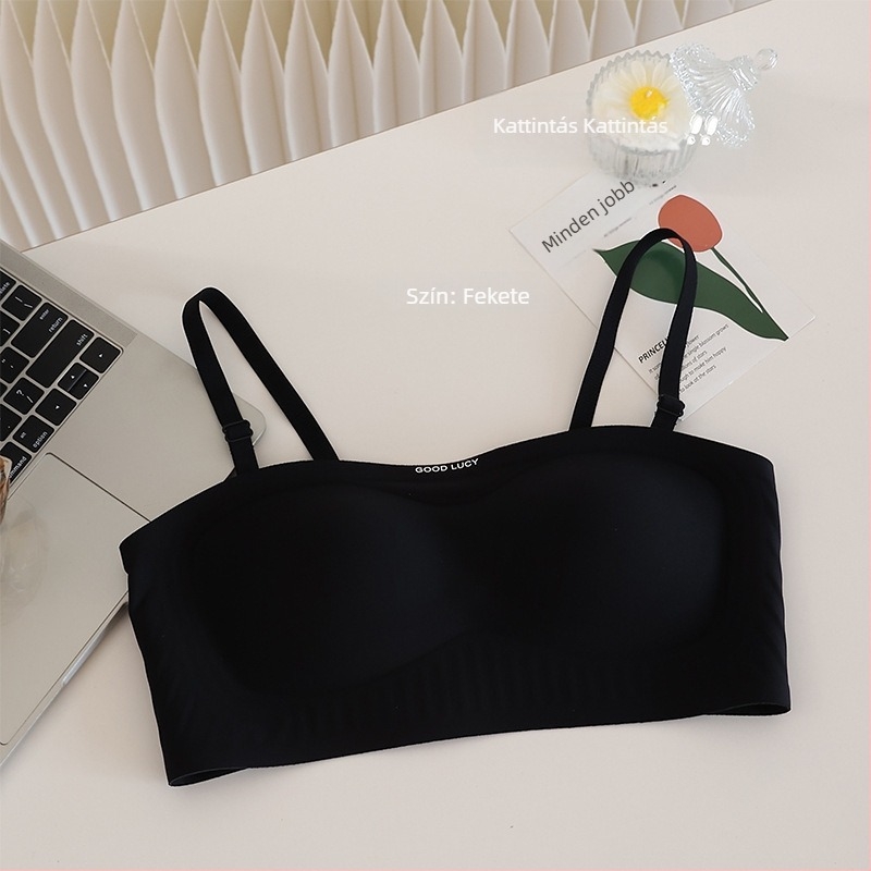 Bandeau melltartó Push-Up, vékony formázott kosarak, teljes kosár, levehető dupla vállpántok, hátoldali négy sor zár