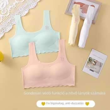 Tinédzser sportos, seamless mellény-melltartó nejlonból, vékony formázott kosár, teljes kosár, lélegző