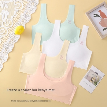 Tinédzser sportos, seamless mellény-melltartó nejlonból, vékony formázott kosár, teljes kosár, lélegző