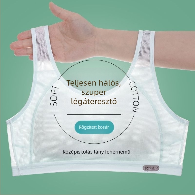 Tinédzser nylonból készült pánt nélküli melltartó, könnyű nyári top vékony formázott kosarakkal, lélegző kényelem