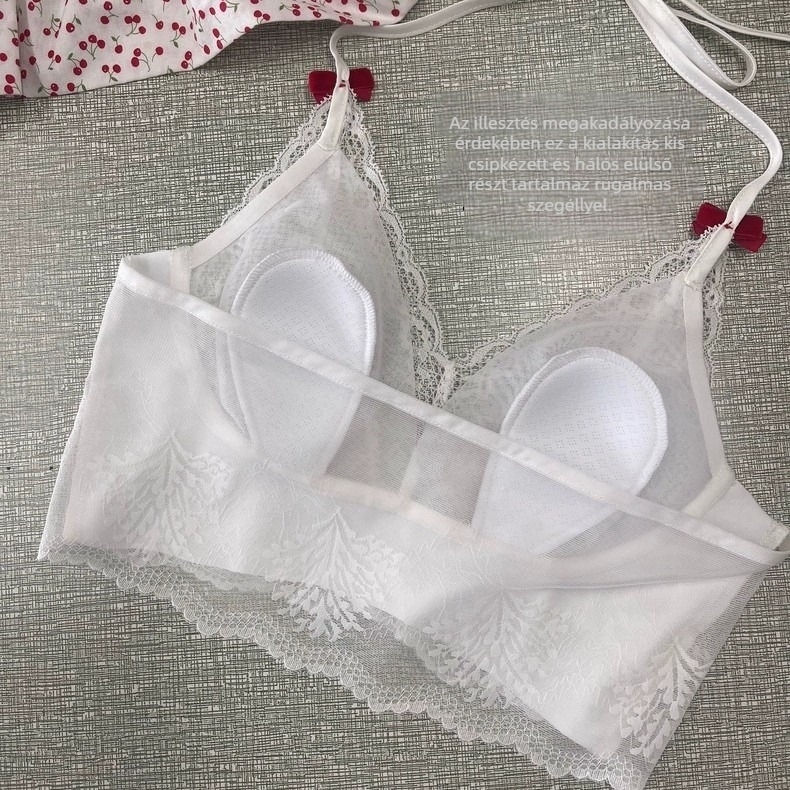 Csipkés camisole pántokkal, teljes kosár, vékony formázott kosár, levehető halter pántok