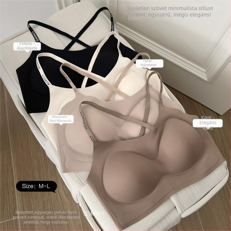 Nylon anyagú sportmelltartó, 3/4 kosár, vastag formázott kosár, mellény-stílusú kialakítás, felső támasz és lélegző hát