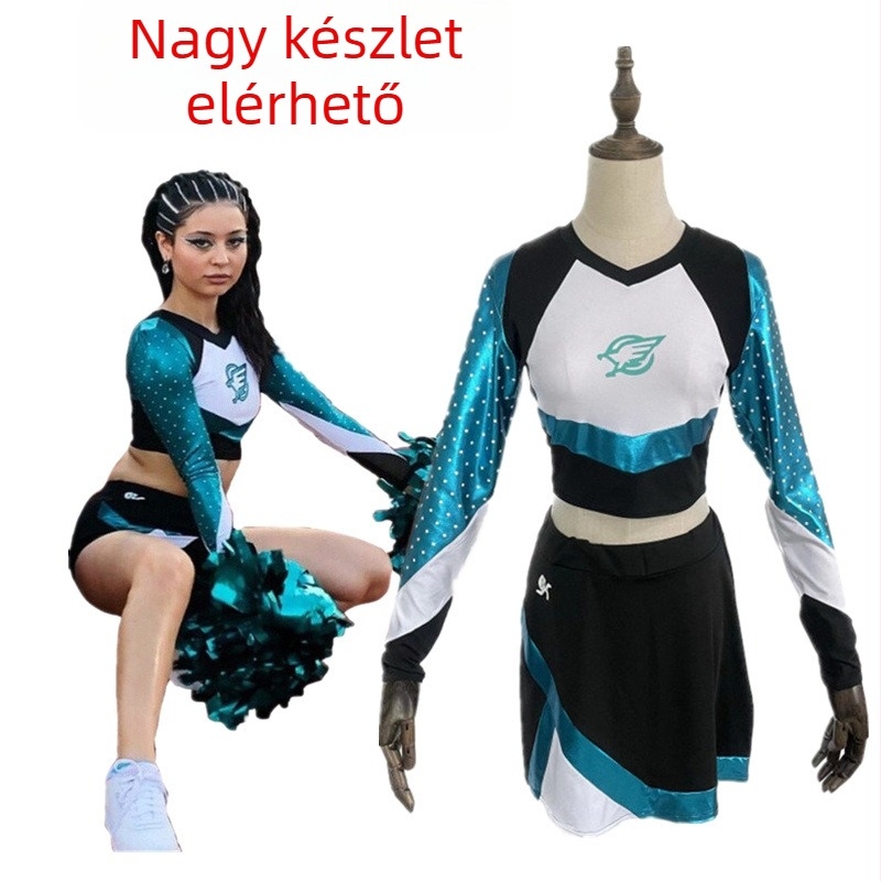 Eufória által inspirált Maddy-stílusú majorette egyenruha, hosszú ujjú, pamut-spandex keverék