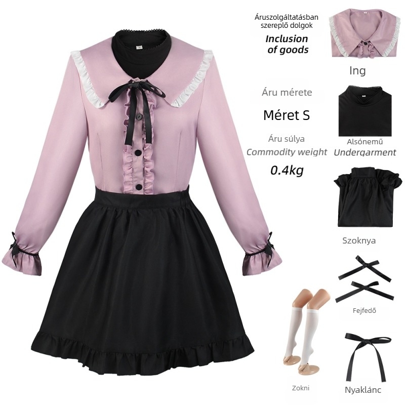 Cosplayruha – Vámpír Lolita Jelmez Anime Játékokhoz, Poliészter 30–50% Anyag, Seven Flowers, Ősz 2023