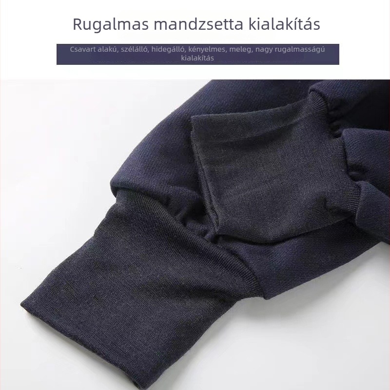 Férfi meleg nadrág – 70% pamut; magas derekú; 9/10 hossz; mandzsettás szárú; térd- és derék védelem