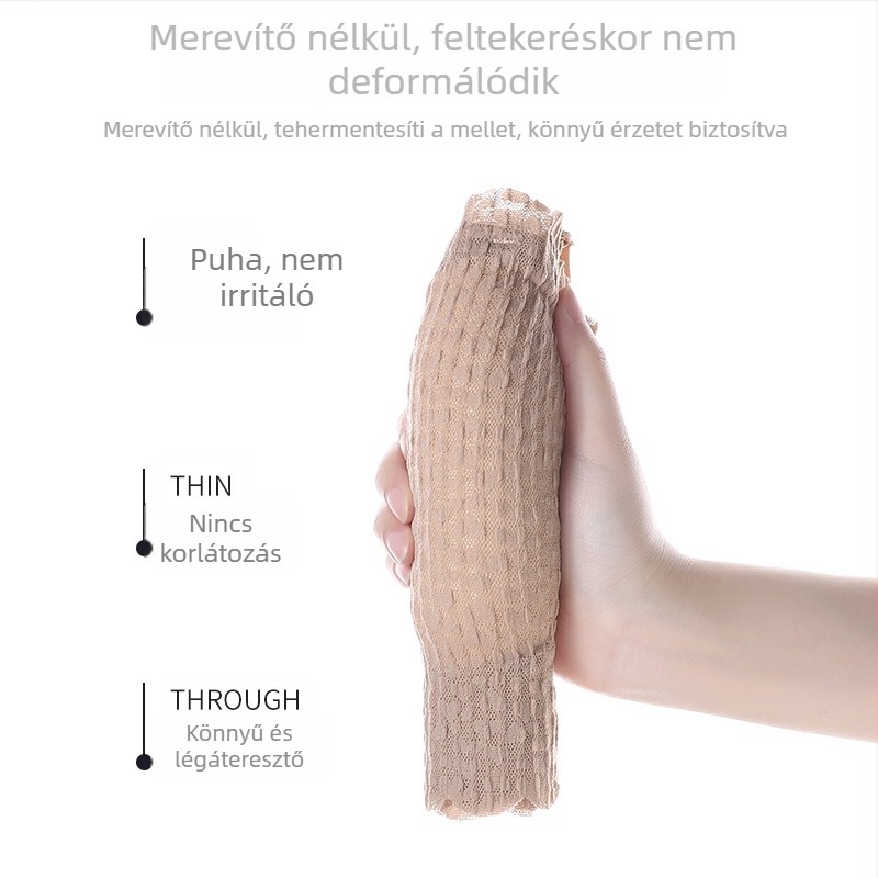 Csipkés melltartó vállpánt nélküli, vékony, push-up, csúszásmentes, ruhák alatt láthatatlan