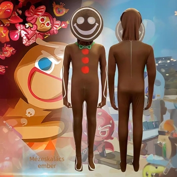 Gingerbread Man cosplay egynadrágos ruha — Milk Silk, Spandex keverék (90–95%), Uniszex, 2025 tavasz