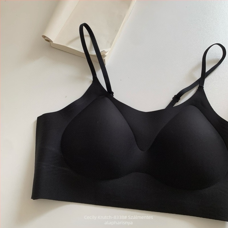 Nylon anyagú melltartó, 3/4 kosár, vékony formázott kosár, szivacsbélés, mellény-stílus