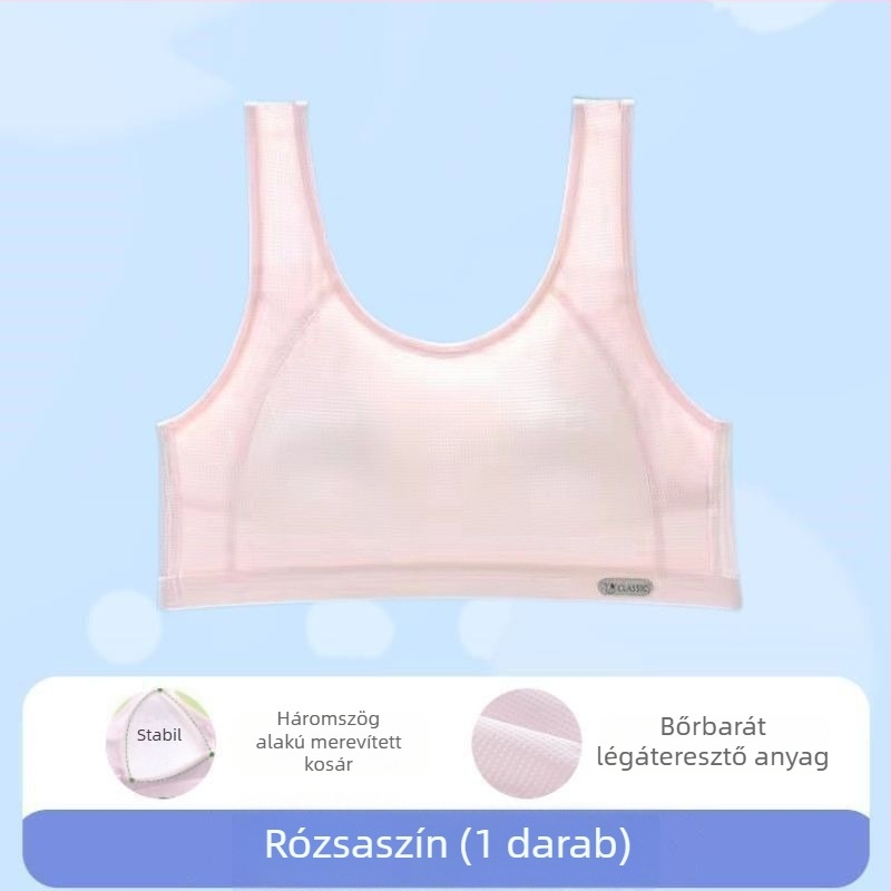 Nylon pánt nélküli tubus top melltartó lányoknak — lélegző alsónemű tiniknek (13–18 év)