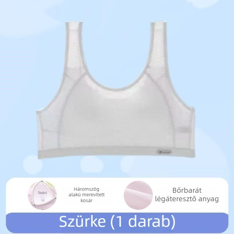 Nylon pánt nélküli tubus top melltartó lányoknak — lélegző alsónemű tiniknek (13–18 év)