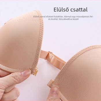 Rövid pánt nélküli melltartó elülső csattal, 3/4 kosár, fő anyag Spandex, bélés Nylon