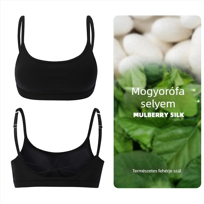 Mulberry selyem csőtop mellpárnával, varrat nélküli, vezeték nélküli, testformázó
