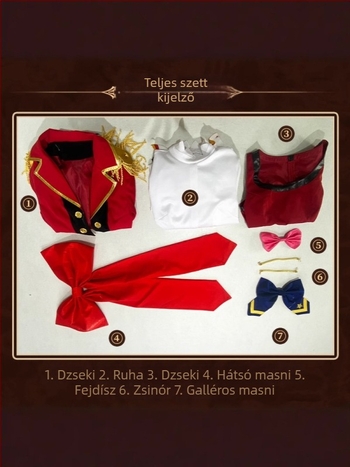 Hongye Meng S4 piros iskolai egyenruha cosplay teljes készlet nőknek