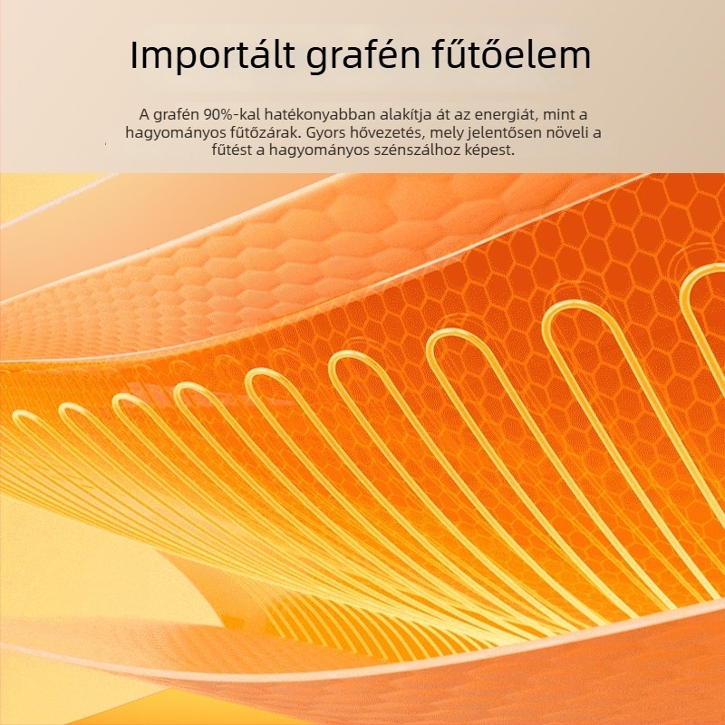 Grafén 26-zónás elektromos fűtő mellény állógallérral és intelligens hőmérséklet-szabályozással