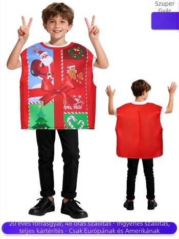 Gyerekeknek készült cosplay jelmez készlet — uniszex, poliészter + spandex, játék/animés szerepjátékhoz, 17 év alattiaknak