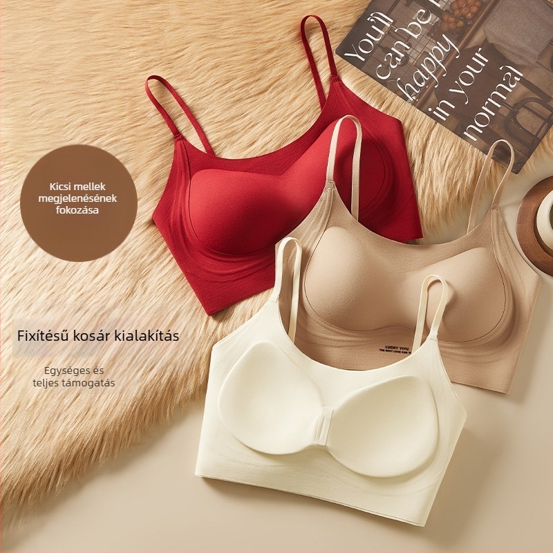 Wrap melltartó/bandeau, 3/4 kosár formázott (felső vékony, alsó vastag), Nylon/Poliamid 88%, lélegző, emelés, oldalsó támasz