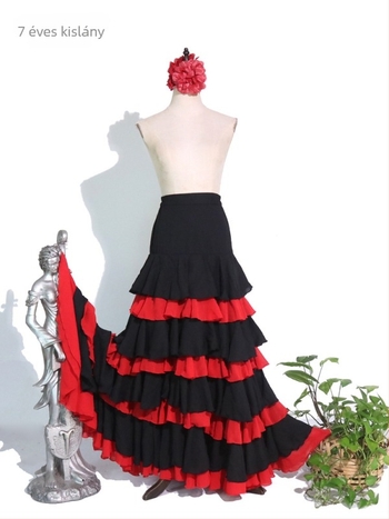 Flamenco tánc szoknya edzéshez, többszörös rétegű hálóanyag, >95% poliészter, téli 2025, kínai stílus, irodalmi retro