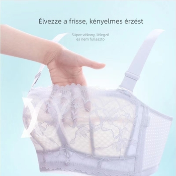 Nylon anyagú pánt nélküli csipkés bandeau melltartó, hát nélküli, légáteresztő, kényelmes, push-up