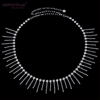 Has tánc deréklánc rhinestone bojtokkal, fém, ötvözet csat, kampó-zár, szélesség >4 cm