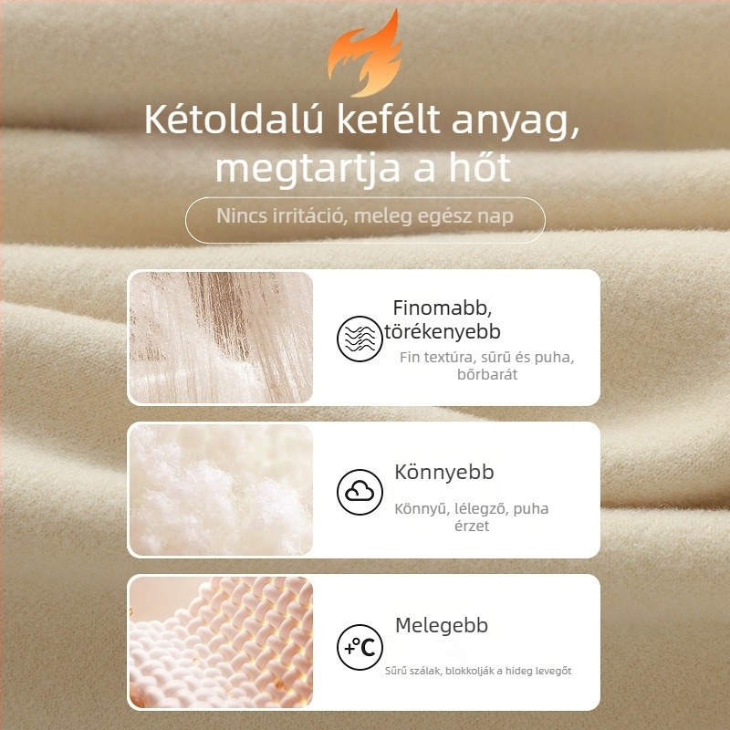 Slim-fit viszkóz T‑shirt kerek nyakkal, hosszú ujjú, téli 2024