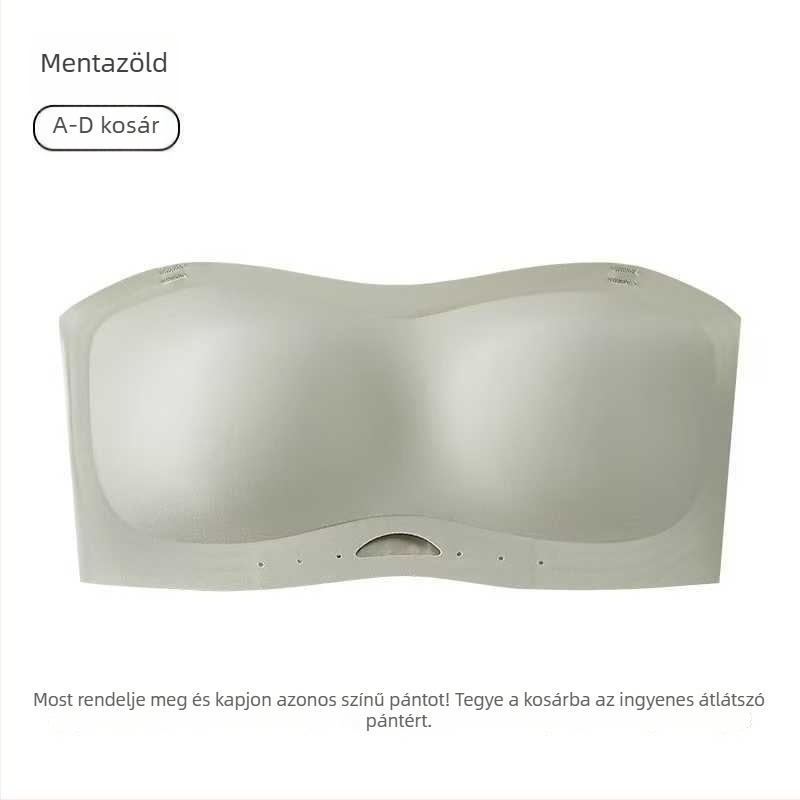 Női bandeau melltartó váll nélküli, vékony, gyűrődésmentes, csúszásmentes, láthatatlan, varrat nélküli, vezeték nélküli