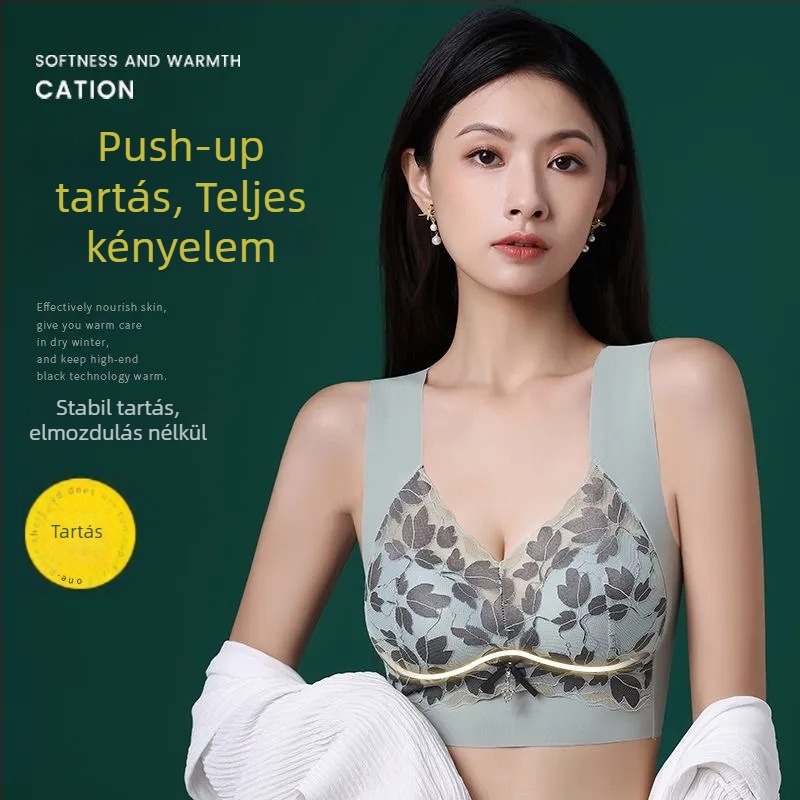 Varrás nélküli női melltartó nagy méretekhez, könnyű lift, telt kosár, szép hát