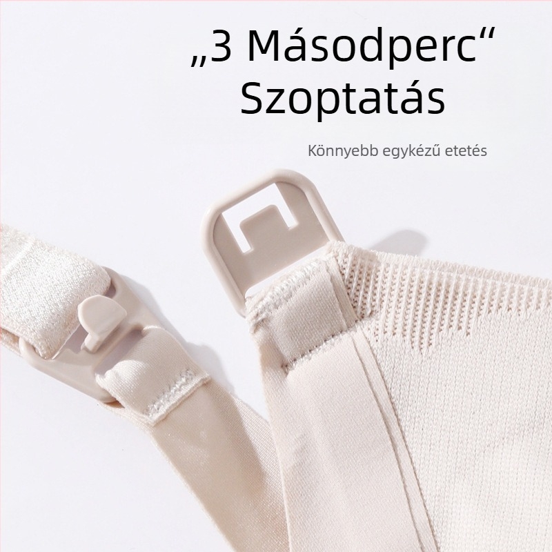 Szoptatós melltartó vékony formázott kosarakkal, nylon anyagból, acélgyűrű nélkül, minden szakaszhoz