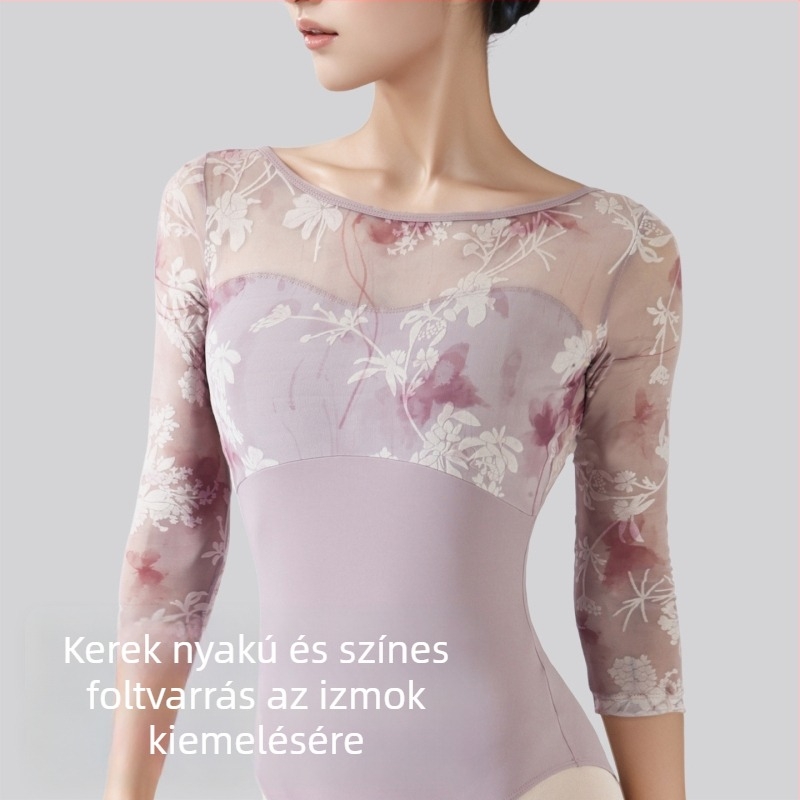 Férfi nylon hosszú ujjú táncoverál, 80% nylon, táncruha